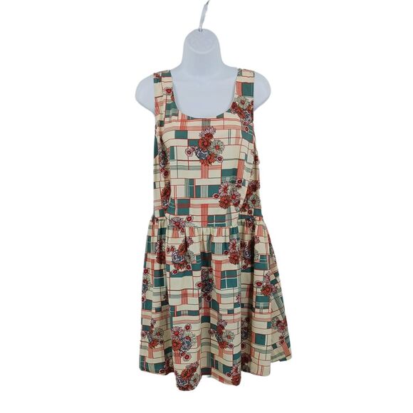 Modcloth Optimistic Effect Sleeveless Dress Floral Print Plus Size Geometric 2X - Picture 4 of 9